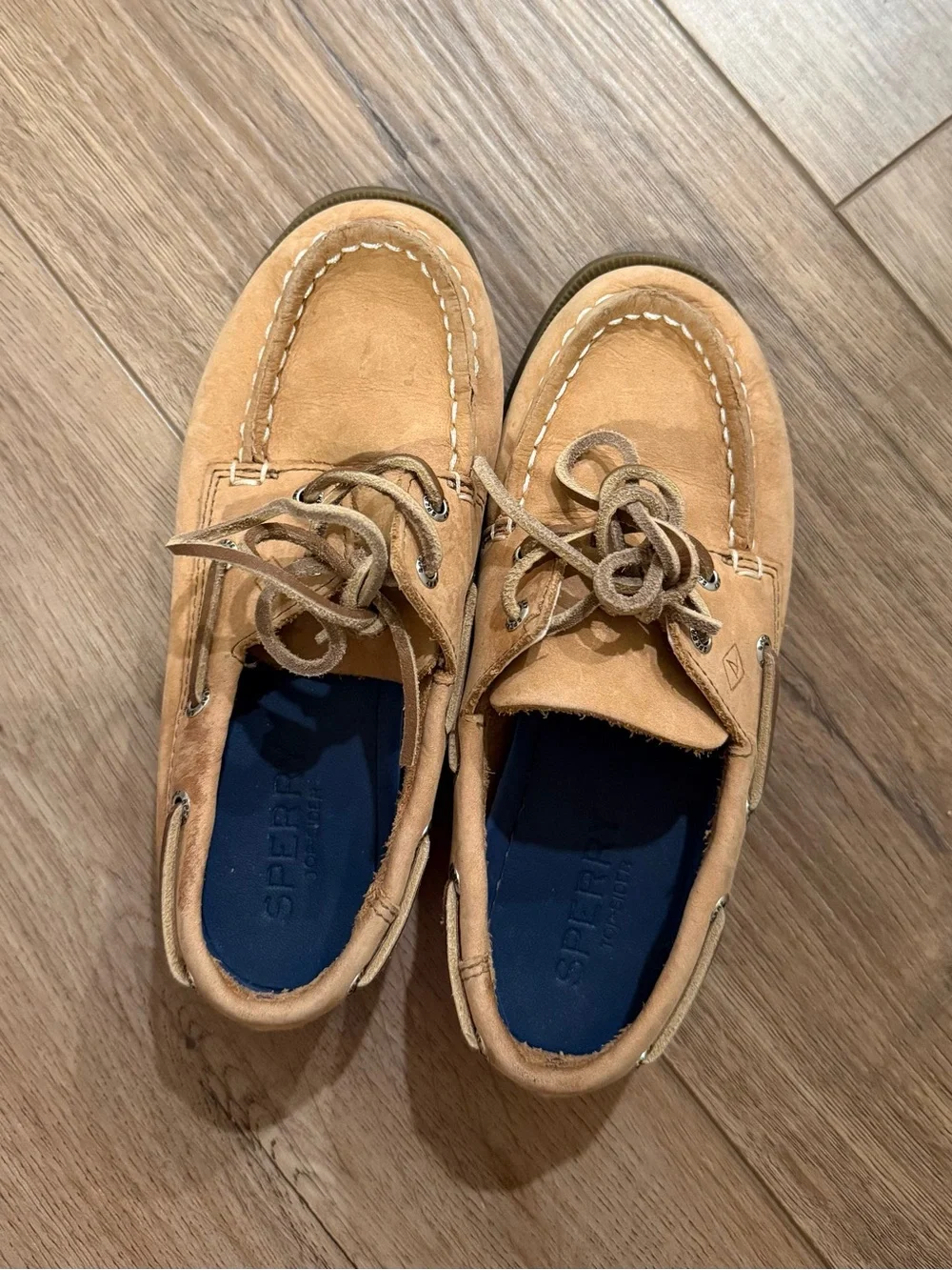 Sperry Topsider Kids Boys Tan Boat Shoes Classic Deck Shoes 13M